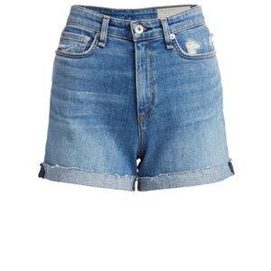 RAG & BONE
Nina High-Rise Cuffed Denim Shorts with frayed edges